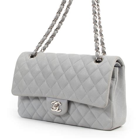 grey chanel classic flap